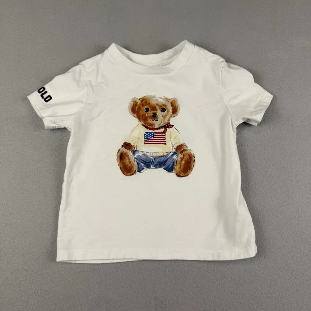 Polo Ralph Lauren Teddy Bear Flag Tee 18M